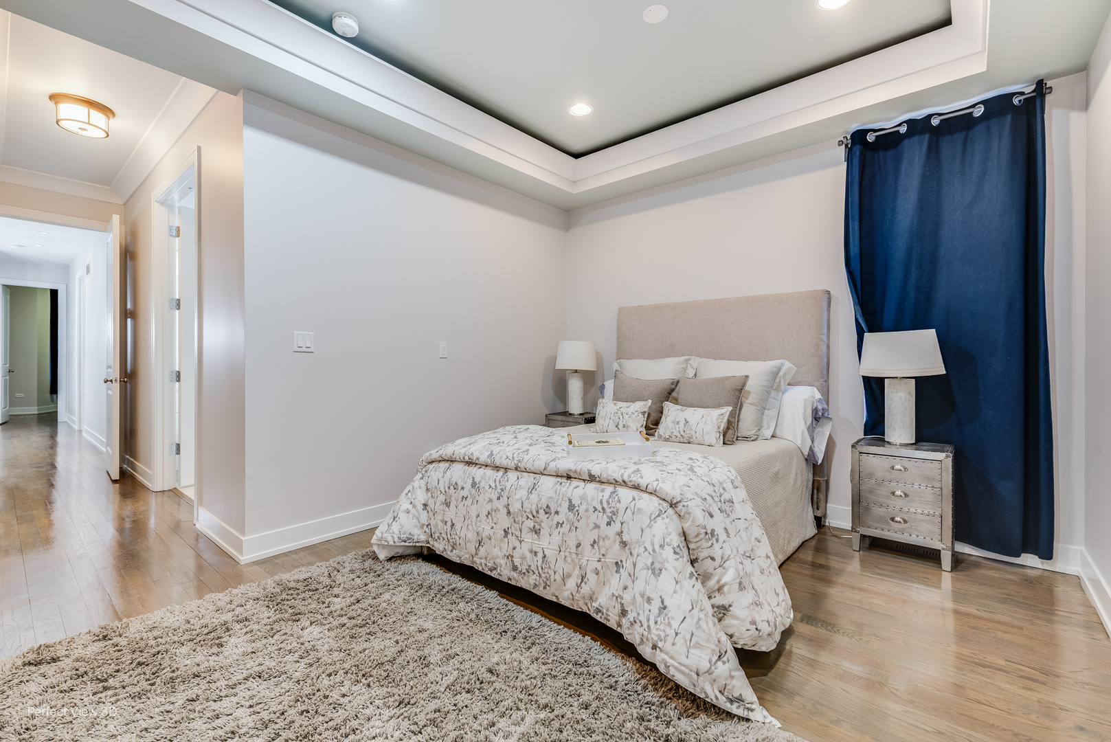 6418 South Greenwood Avenue Chicago, IL 60637 - Photo 12 of 33 a bedroom with a bed and a view of living room