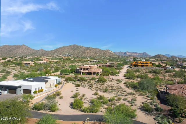 a view of city and mountain