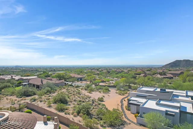 an aerial view of a city