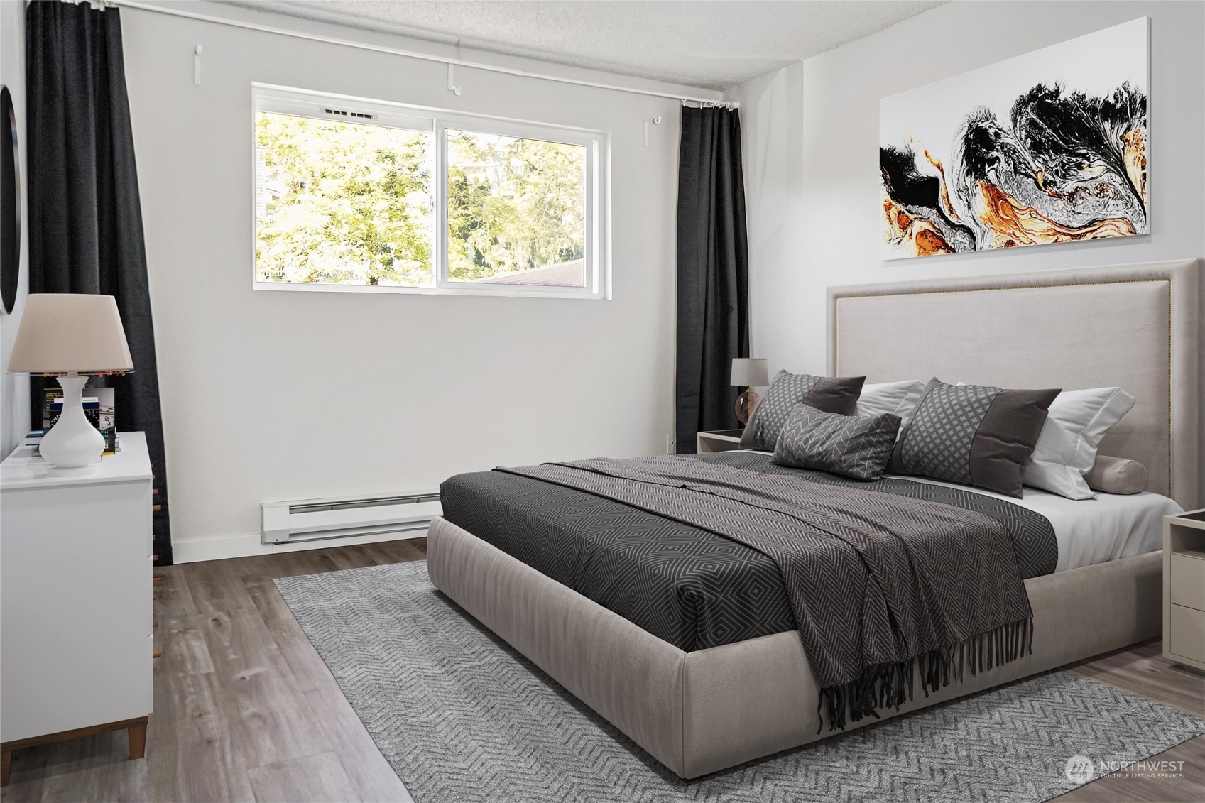 15210 Macadam Road South, Unit D205 Tukwila, WA 98188 - Photo 10 of 11 a bedroom with a bed and a window