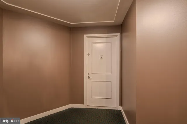 a view of small space with wooden floor