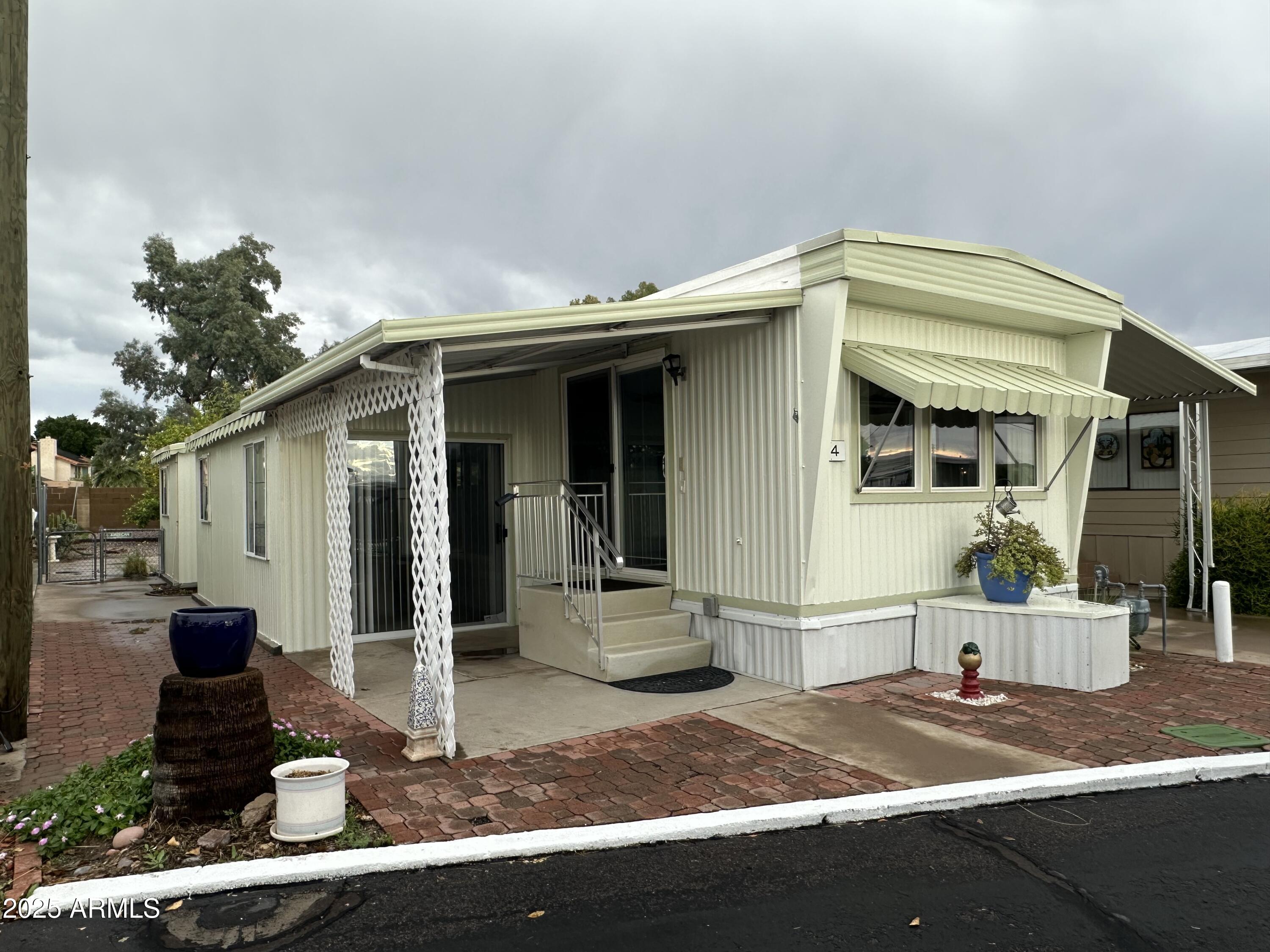 a front view of a house