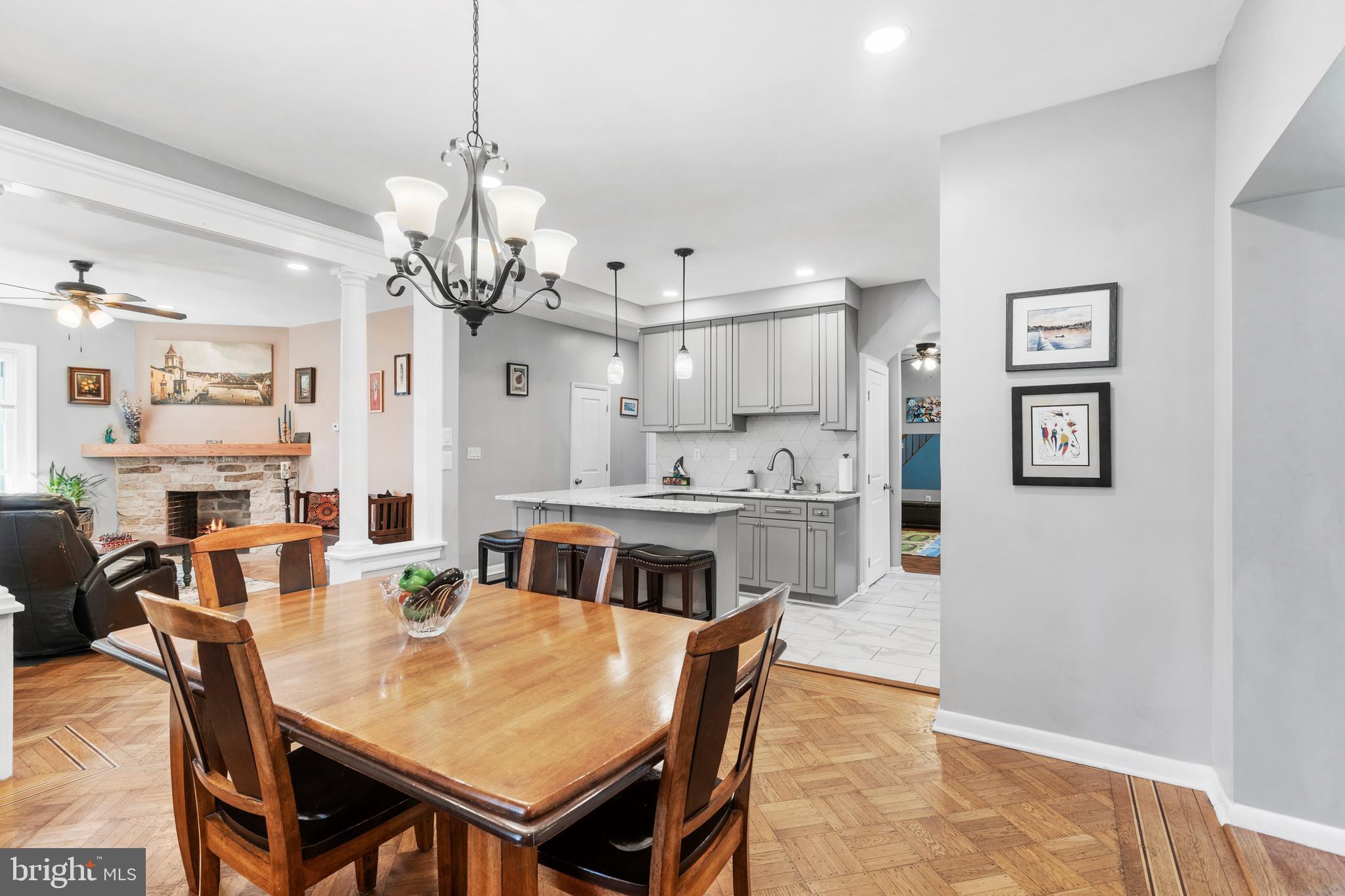 1118 Allston Road Havertown, PA 19083 - Photo 15 of 58 a view of a dining room with furniture and a chandelier