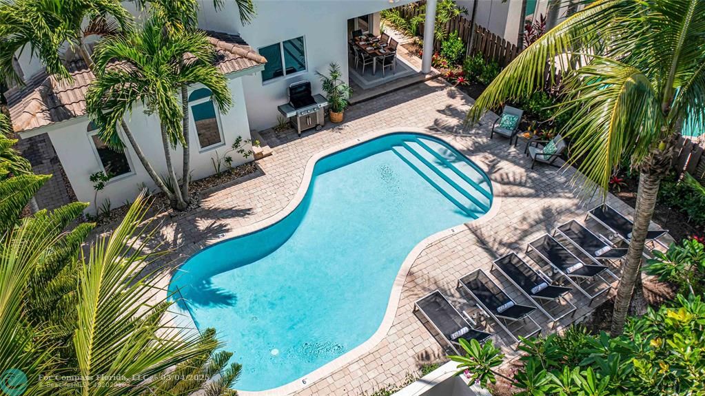 3315 Northeast 17th Street Fort Lauderdale, FL 33305 - Photo 18 of 41 a view of a swimming pool with sitting area