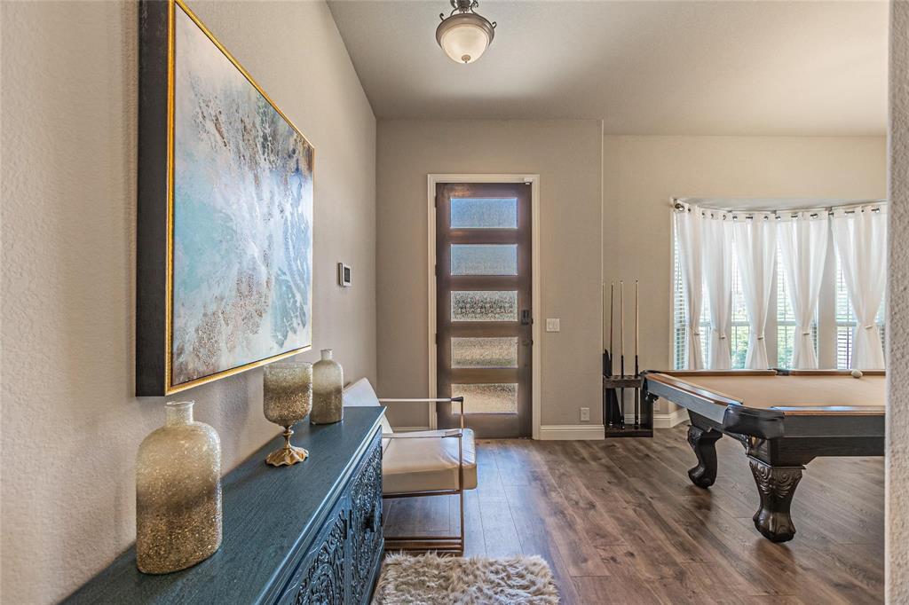 4201 Misty Ridge Street Mesquite, TX 75181 - Photo 5 of 39 Playroom with dark hardwood / wood-style flooring and billiards