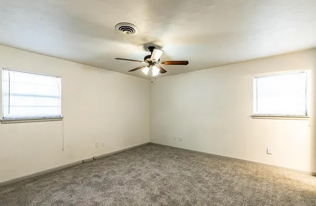 an empty room with a window