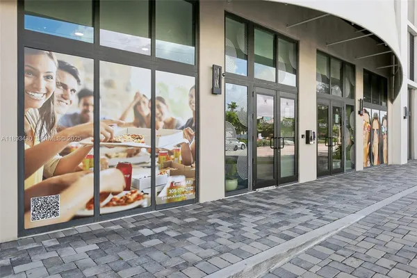 a view of a entryway door of the building