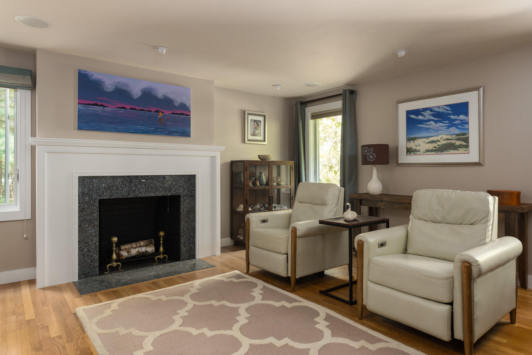 58 Delano Road Marion, MA 02738 - Photo 8 of 41 a living room with furniture and a fireplace