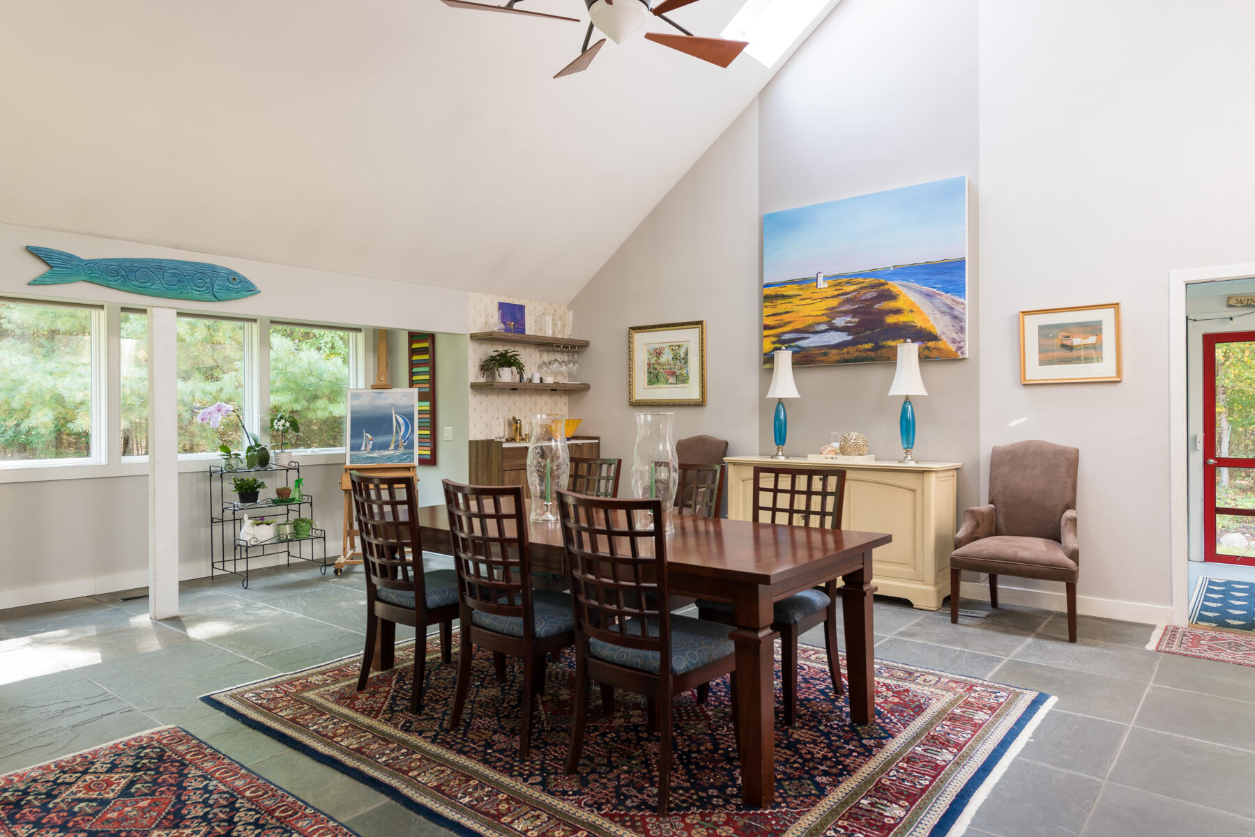 58 Delano Road Marion, MA 02738 - Photo 10 of 41 a view of a dining room with furniture window and wooden floor
