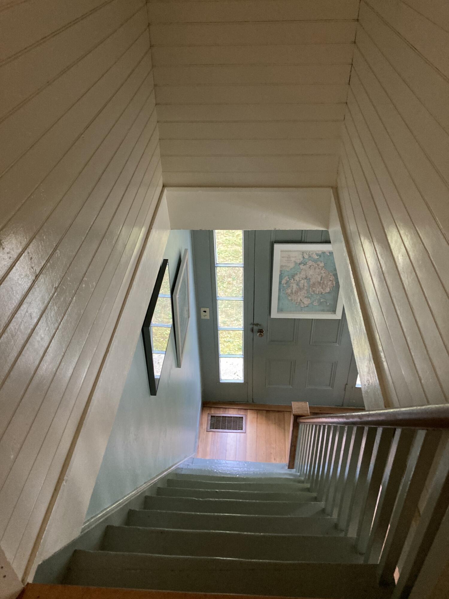 1 Beech Hill Road Mount Desert, ME 04660 - Photo 20 of 36 Stairwell to front entry hallway.