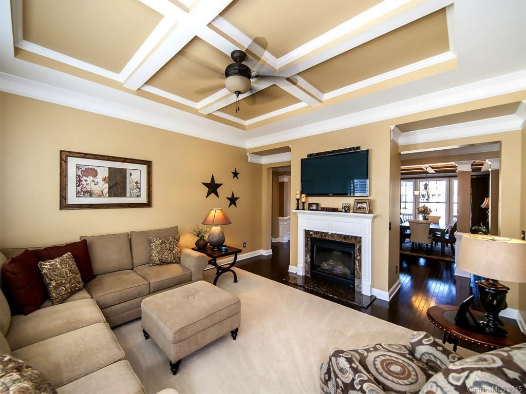 930 Solandra Way Tega Cay, SC 29708 - Photo 6 of 24 a living room with furniture a fireplace and a flat screen tv