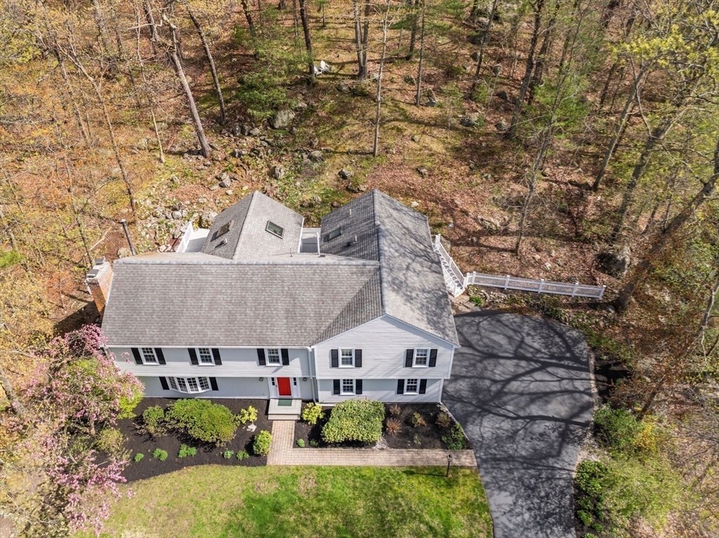 14 Pond Street Dover, MA 02030 - Photo 23 of 25 a aerial view of a house with a yard and large tree
