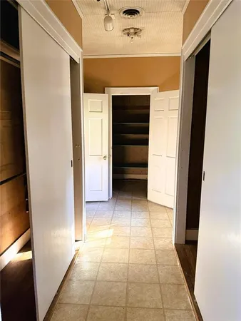 an empty room with a window