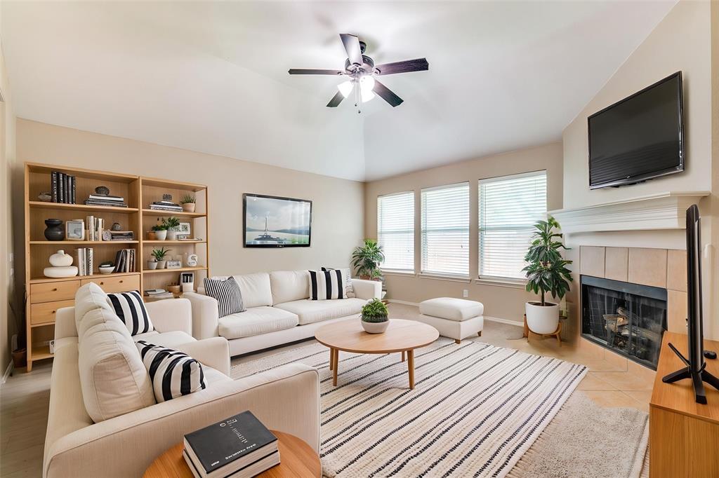 1117 Red Hawk Drive Frisco, TX 75033 - Photo 2 of 31 a living room with furniture fireplace and flat screen tv