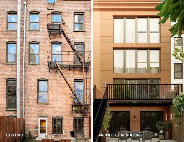 a front view of a residential apartment building with a yard