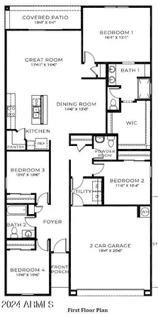 $334,990 | 1402 East Bealey Avenue, Coolidge, AZ 85128