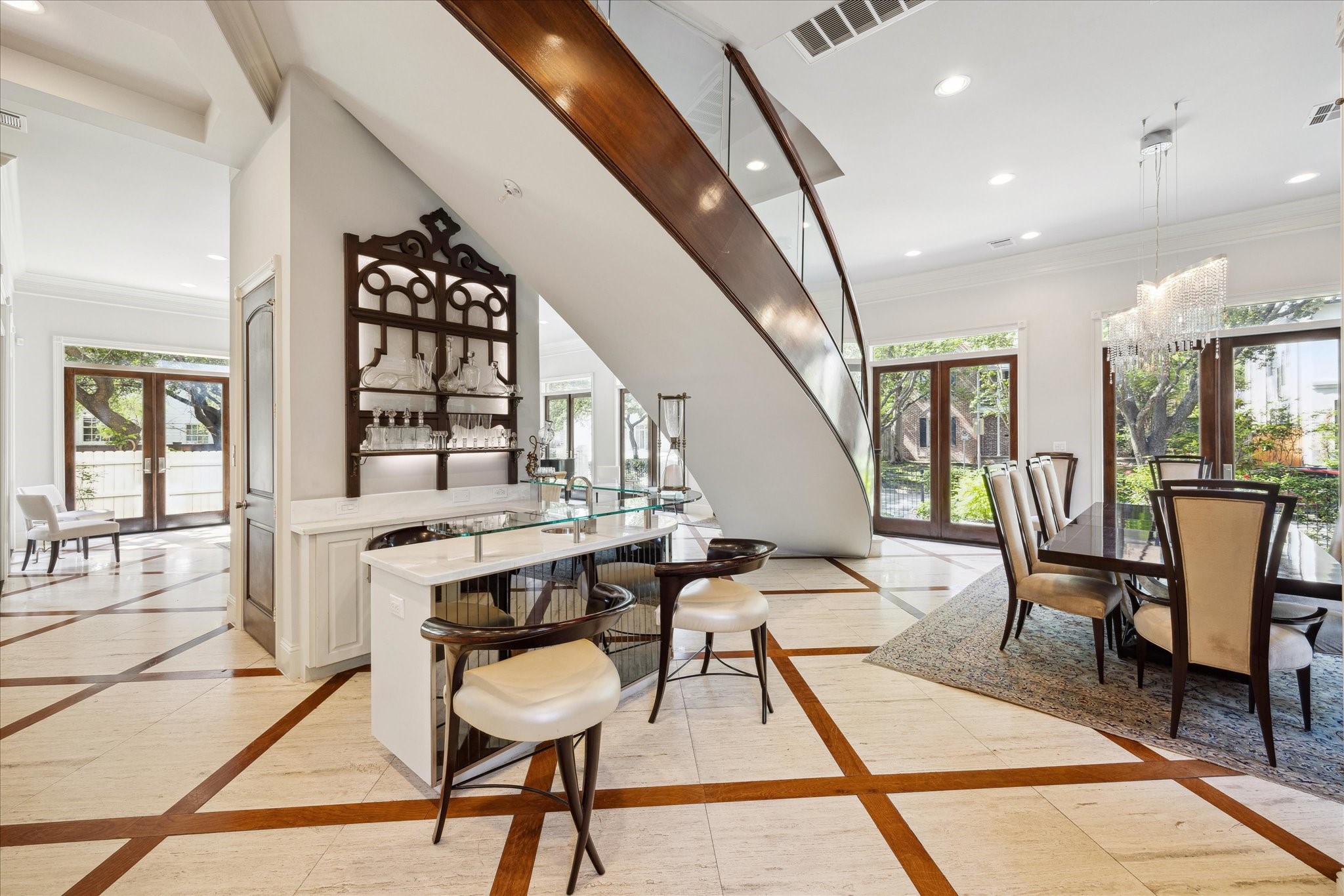 2247 Bartlett Street Houston, TX 77098 - Photo 10 of 50 Convenient BAR area located under the staircase is the perfect spot for entertaining guests.