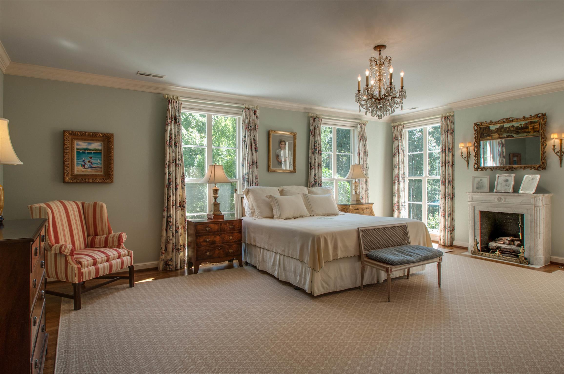 4727 Post Road Nashville, TN 37205 - Photo 17 of 28 a living room with furniture and a fireplace