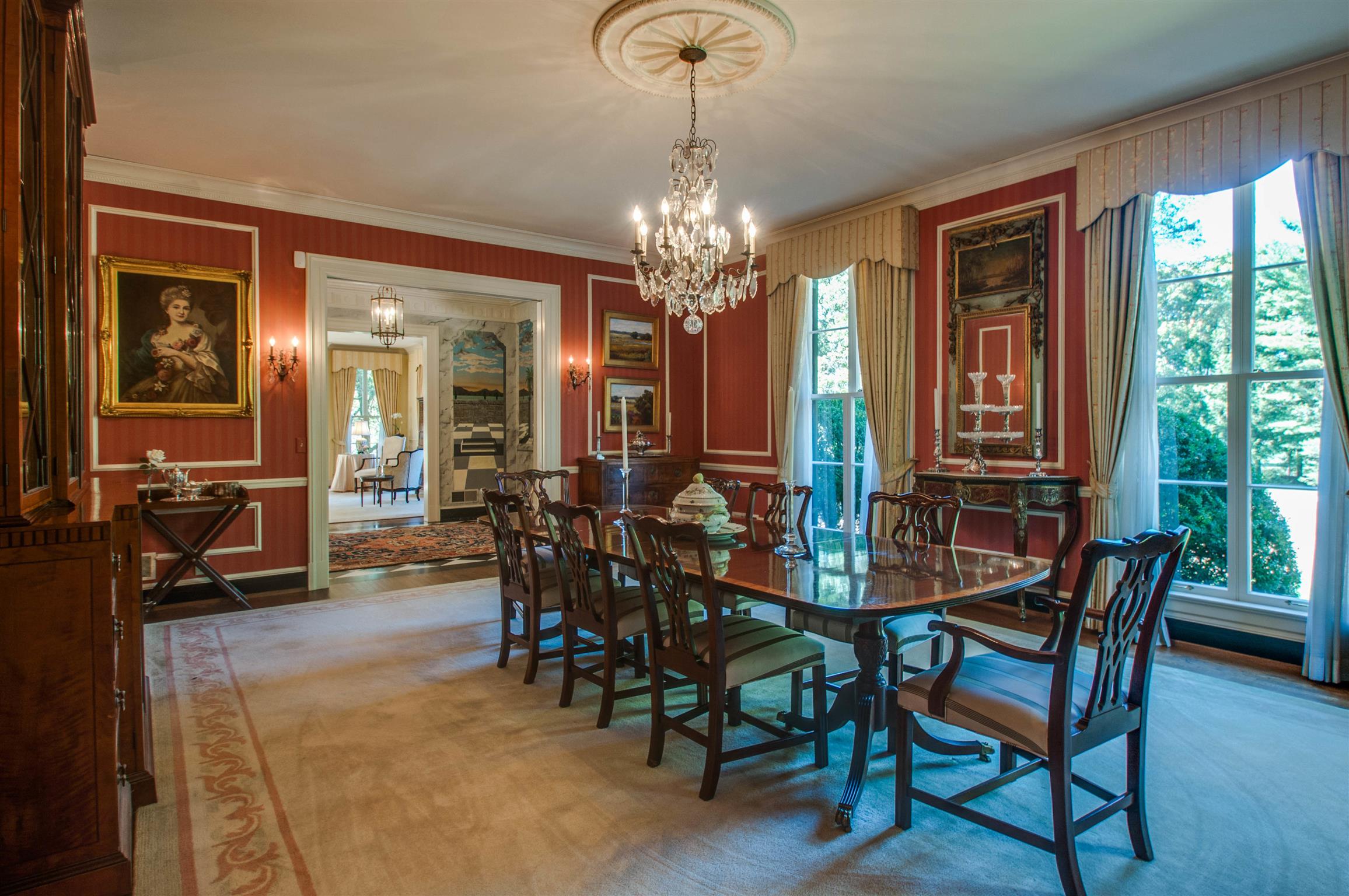 4727 Post Road Nashville, TN 37205 - Photo 6 of 28 a view of a dining room with furniture window and outside view