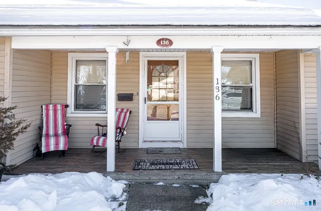 a view of front door of house
