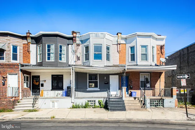 front view of a building with a street