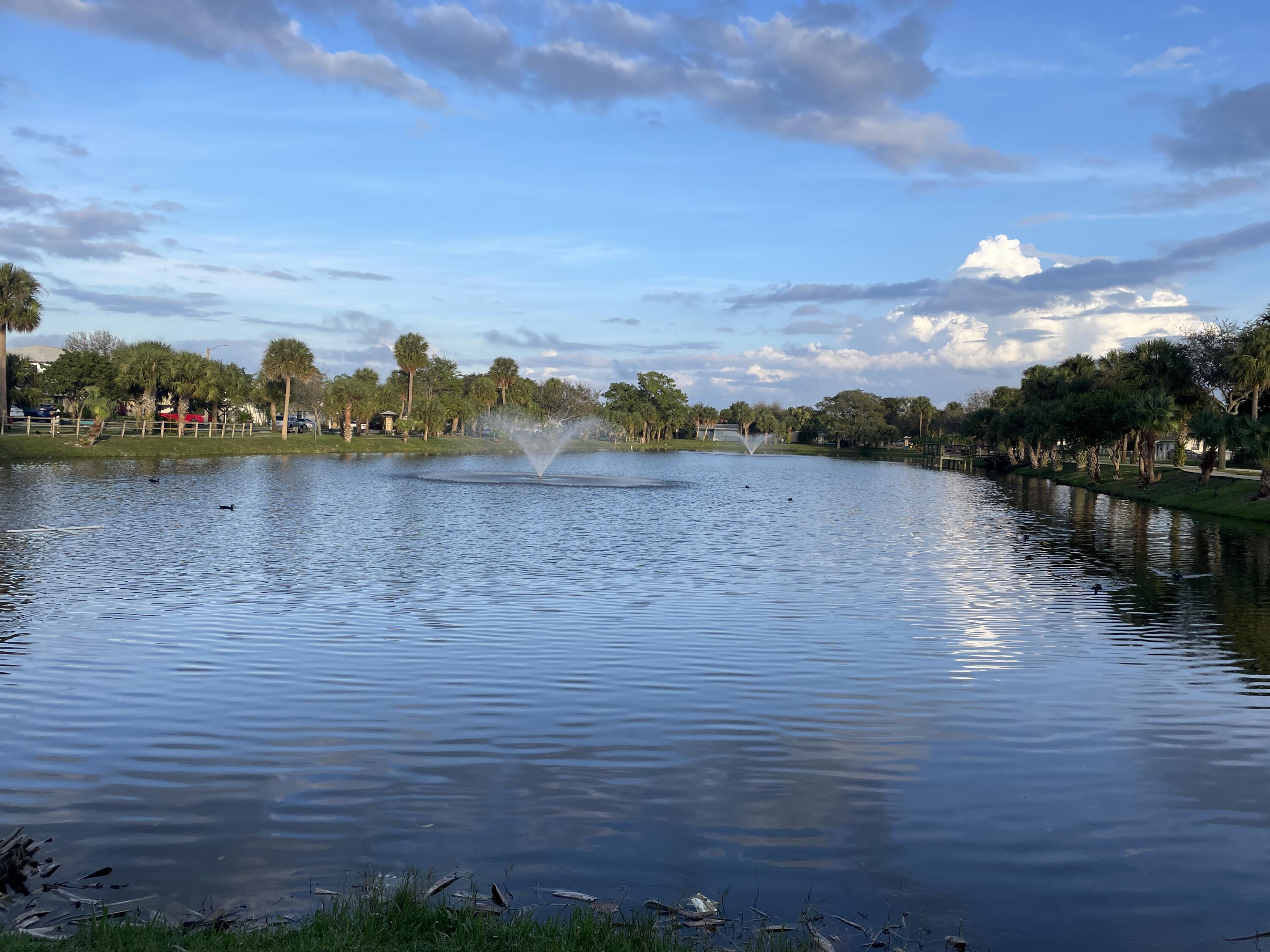 725 Lori Drive, Unit 406 Palm Springs, FL 33461 - Photo 21 of 40 a view of a lake with houses in the back