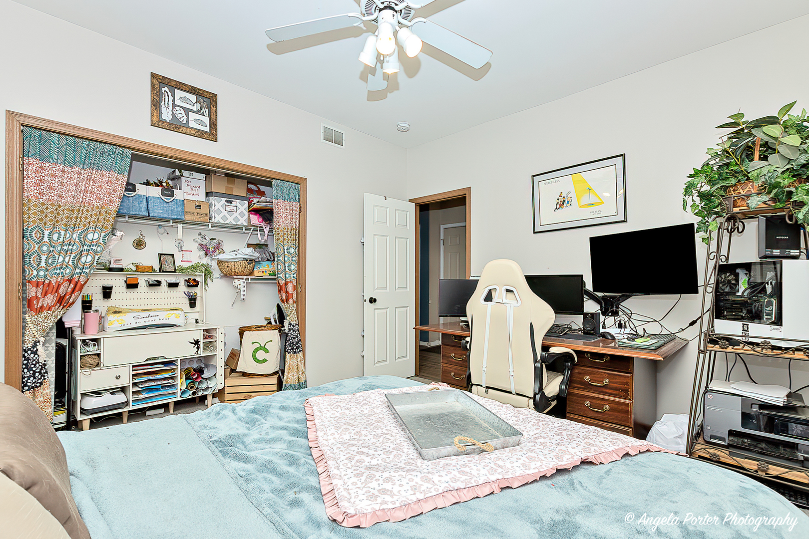 119 Eagle Point Road Fox Lake, IL 60020 - Photo 17 of 29 a bedroom with a bed and a flat screen tv