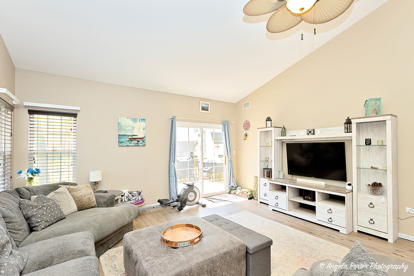 119 Eagle Point Road Fox Lake, IL 60020 - Photo 8 of 29 a living room with furniture and a flat screen tv