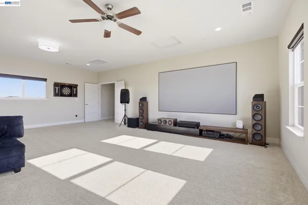 a front view of a house with entertaining space