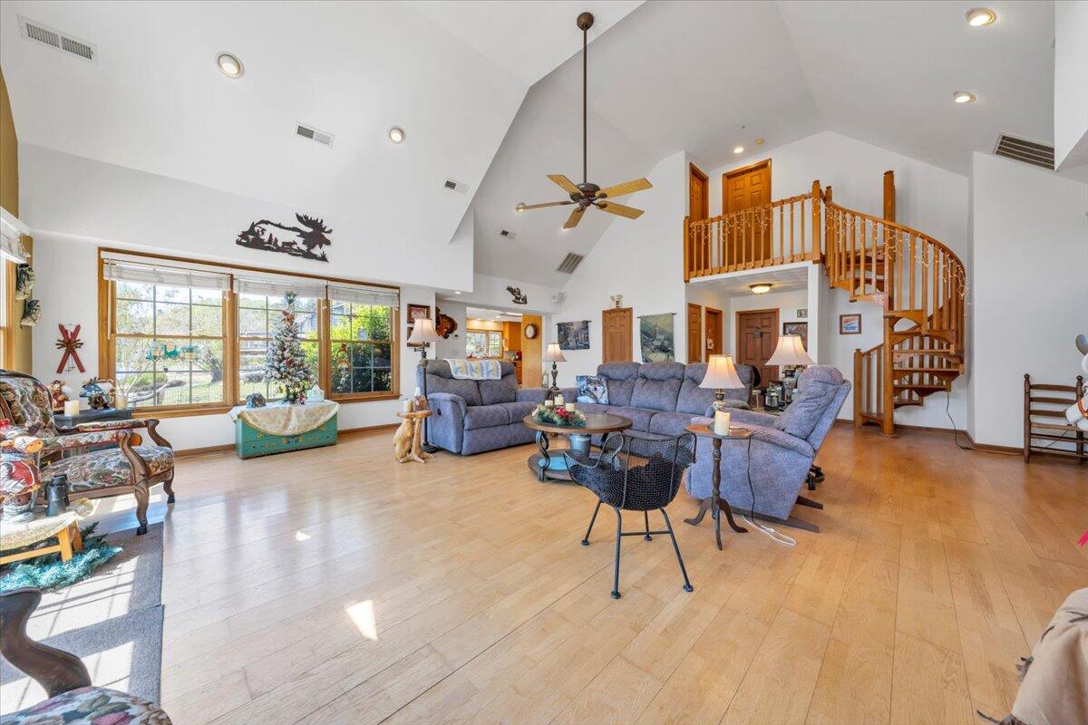 531 Brookwood Road Wirtz, VA 24184 - Photo 13 of 57 a living room with furniture fireplace and a large window