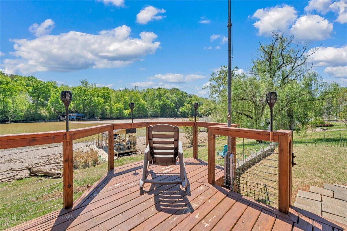 531 Brookwood Road Wirtz, VA 24184 - Photo 41 of 57 a view of a balcony with wooden floor next to a yard