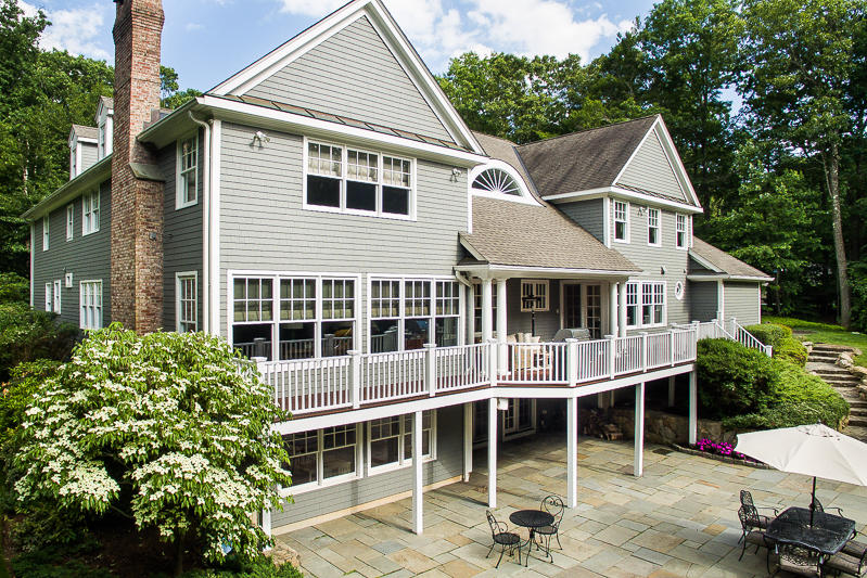 786 Cheese Spring Road New Canaan, CT 06840 - Photo 33 of 36 a view of a house with roof yard and potted plants