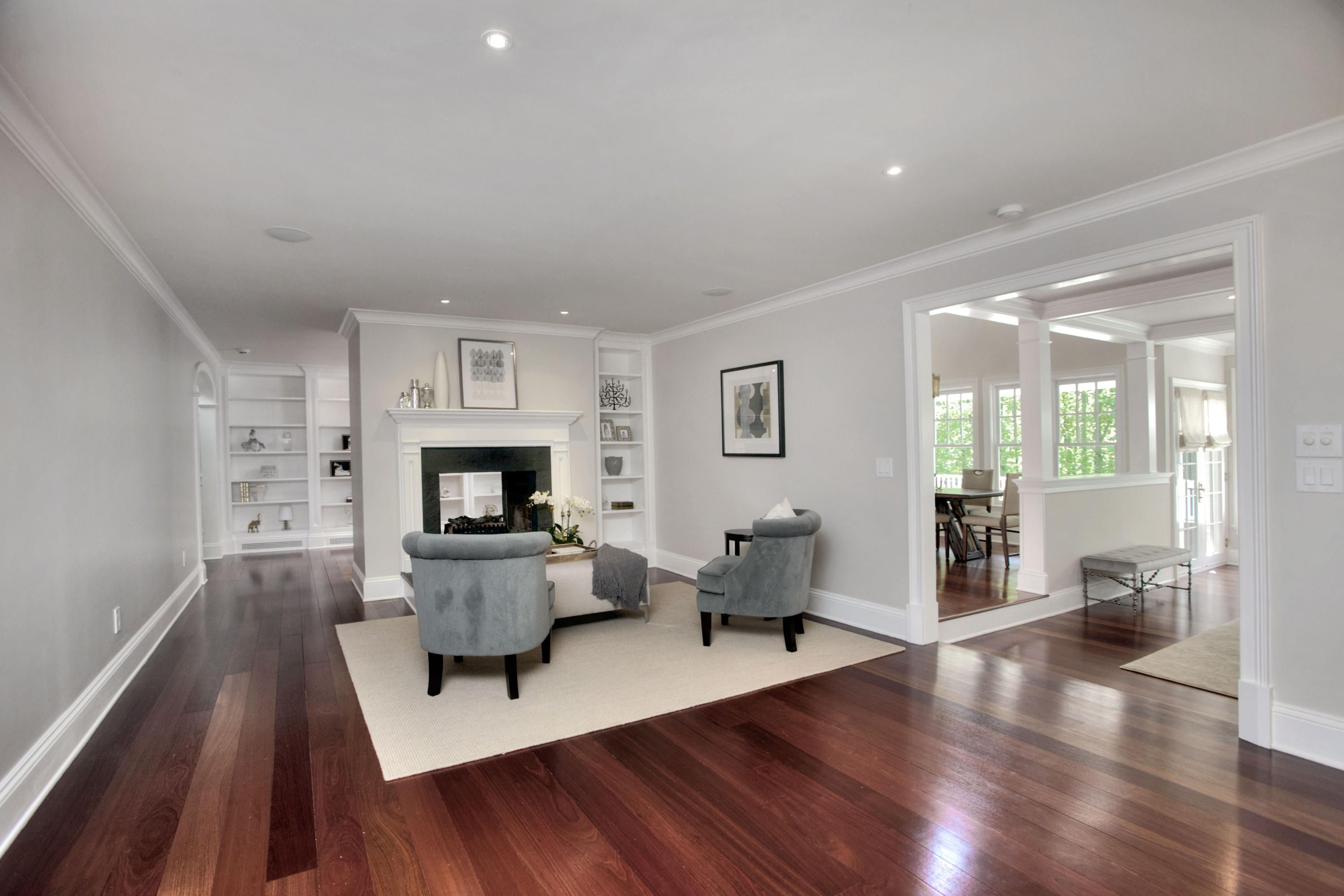 786 Cheese Spring Road New Canaan, CT 06840 - Photo 6 of 36 a living room with furniture and a fireplace