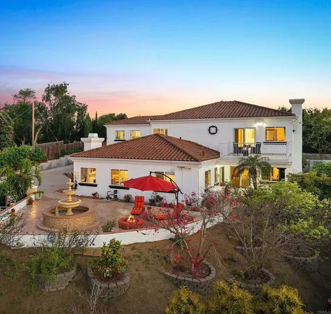 a view of a house with a patio