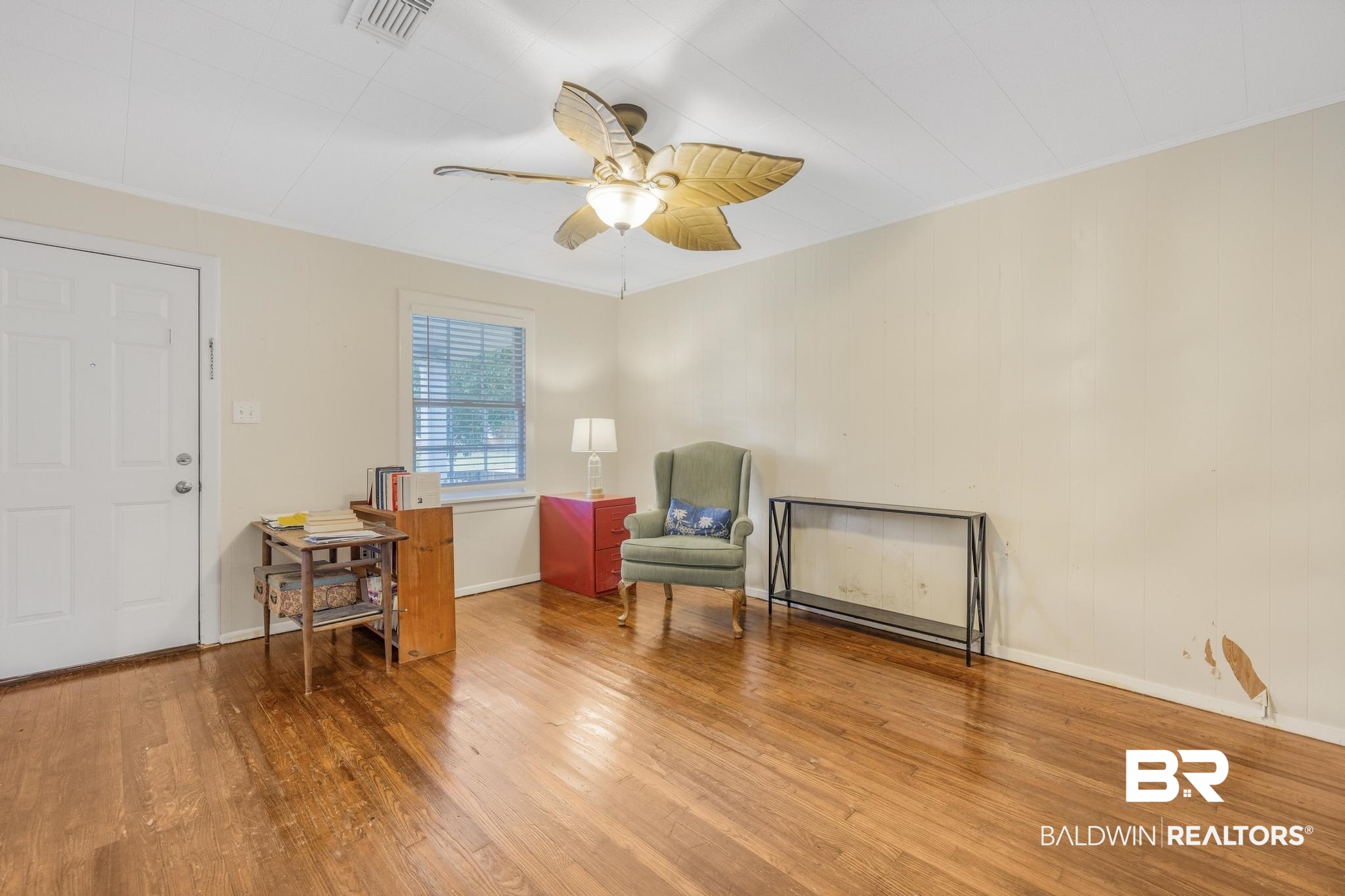 405 North Pine Street Foley, AL 36535 - Photo 17 of 33 Living area with wood finished floors and ceiling fan