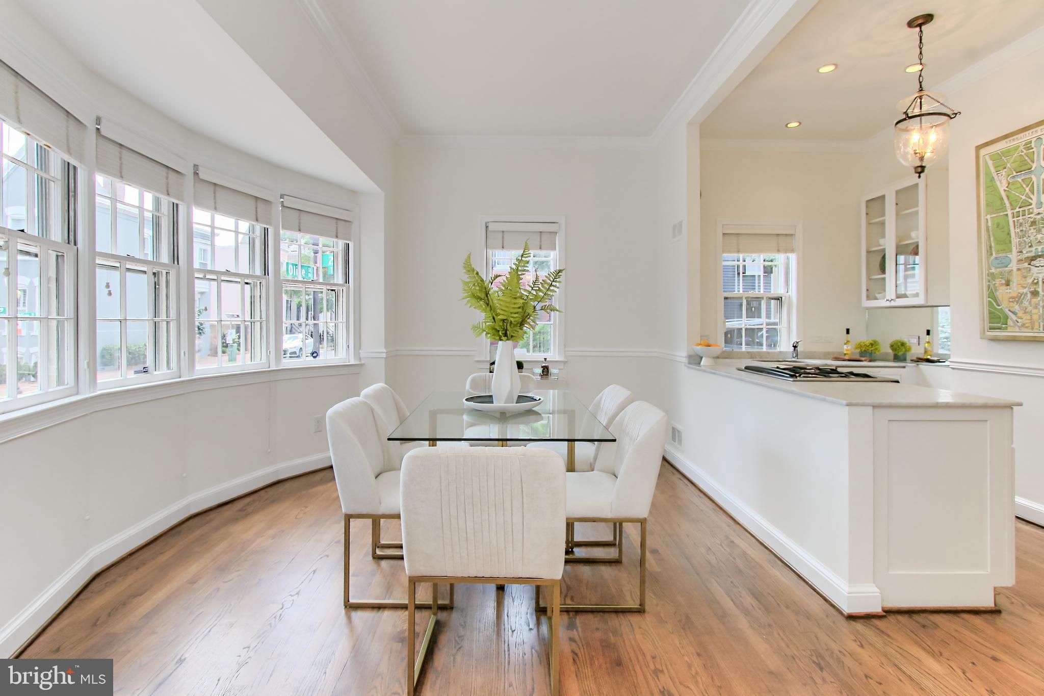 2821 Olive Street Northwest Washington, DC 20007 - Photo 13 of 27 Bright Dining Area with Bow Window