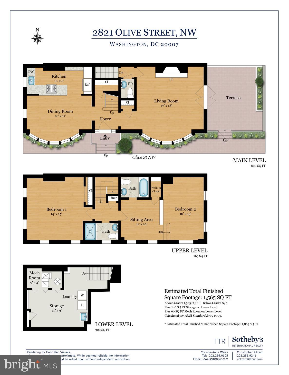 2821 Olive Street Northwest Washington, DC 20007 - Photo 27 of 27 Floor Plans