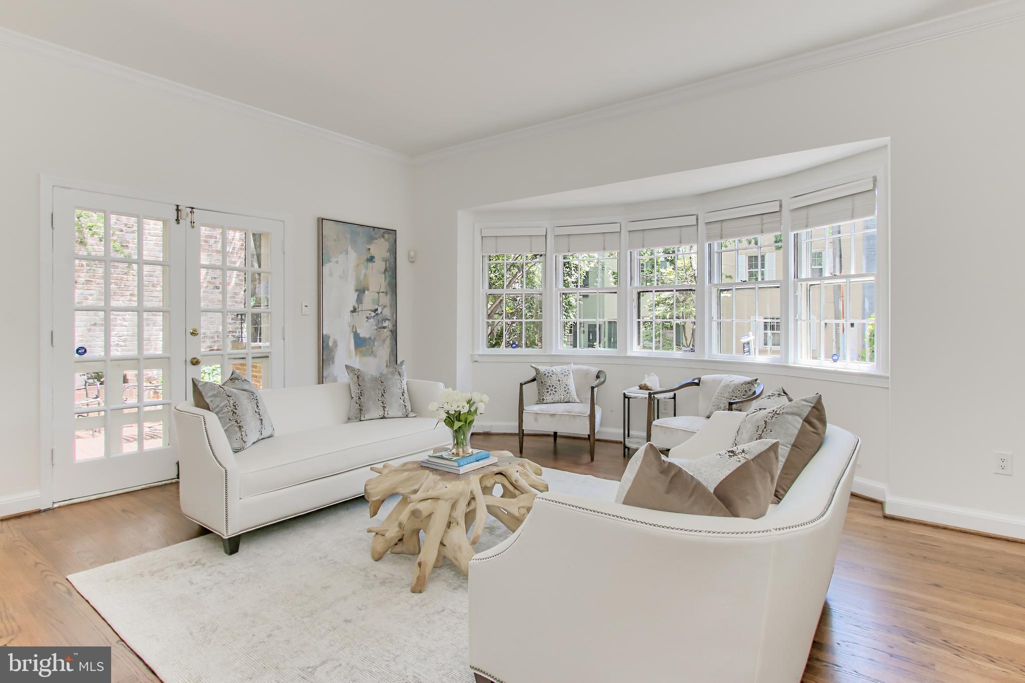 2821 Olive Street Northwest Washington, DC 20007 - Photo 8 of 27 Living Room with Terrace Access