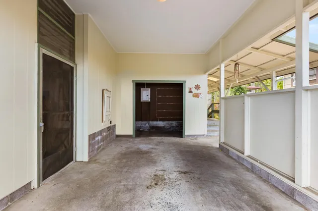 a workspace with furniture and a rug