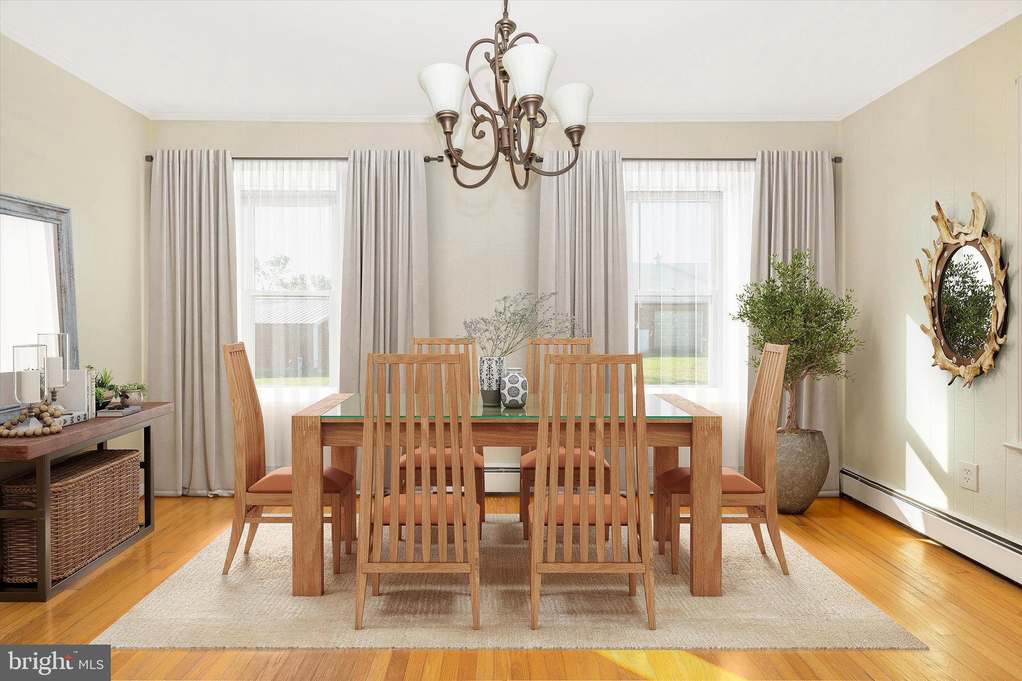 1021 Saffell Road Reisterstown, MD 21136 - Photo 23 of 57 a view of a dining room with furniture window and wooden floor