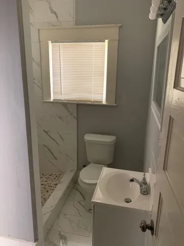 a bathroom with a sink and a toilet
