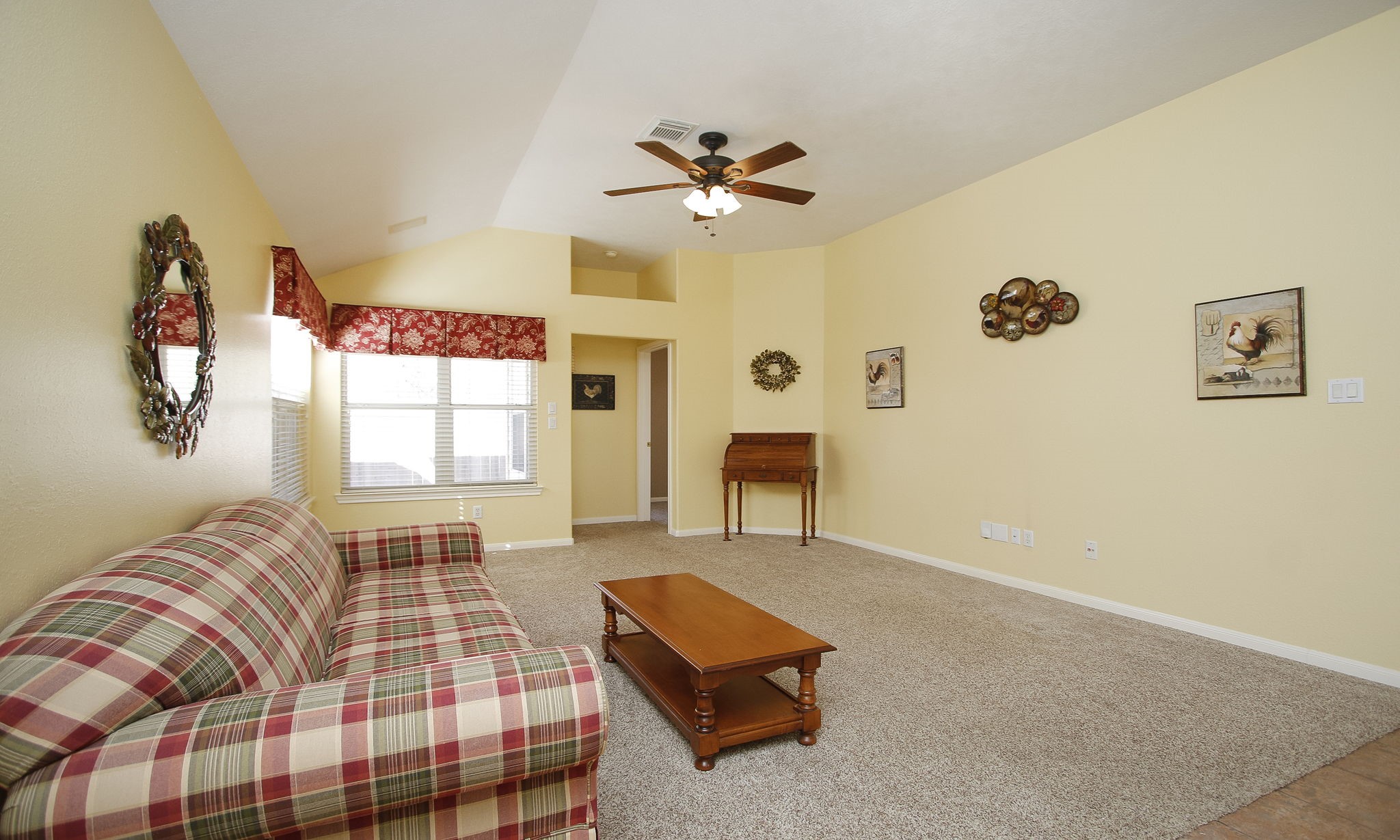 2818 Crescent Star Road Spring, TX 77388 - Photo 5 of 20 a bedroom with a bed and a chandelier