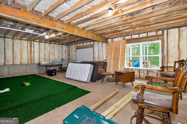 a view of balcony with deck and wooden floor