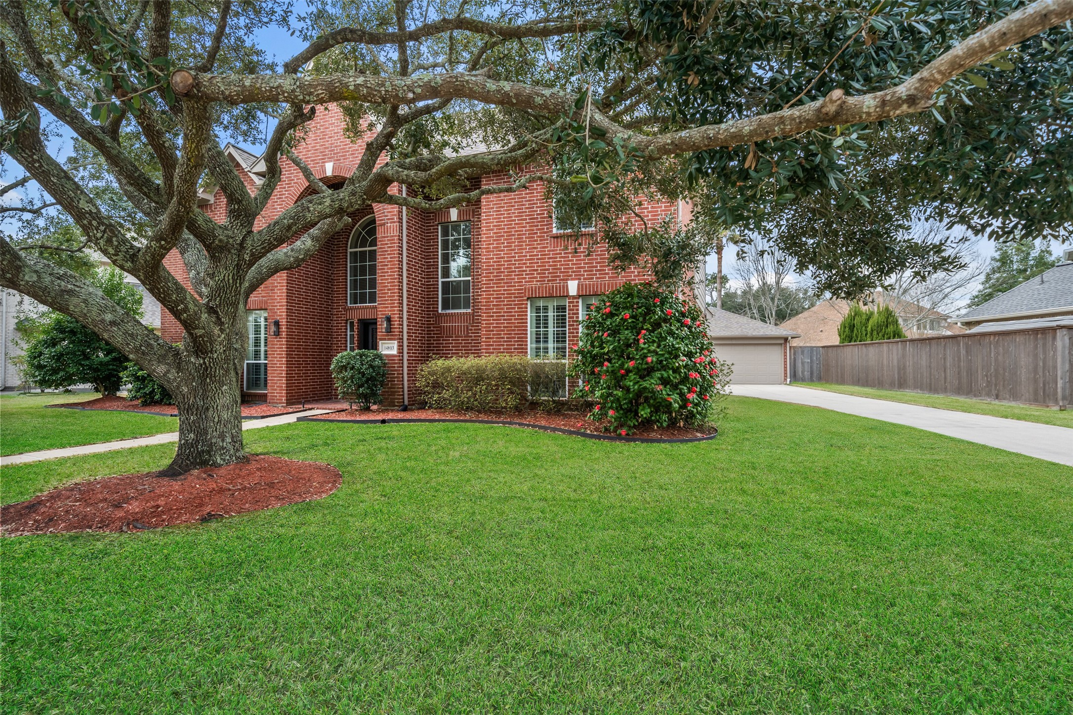 14803 Ramblebrook Humble, TX 77396 - Photo 44 of 45 a tree in the grass next to a building