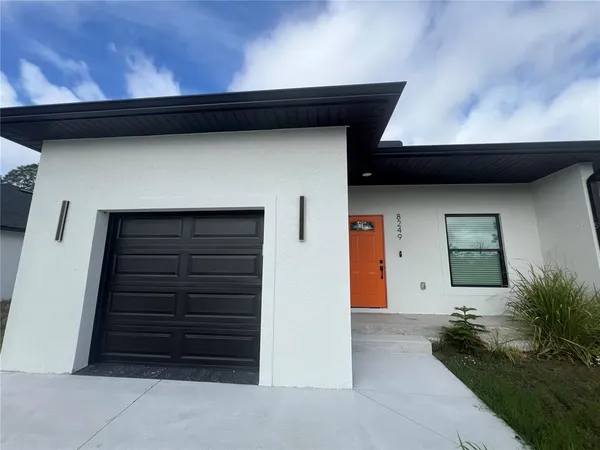 a front view of a house