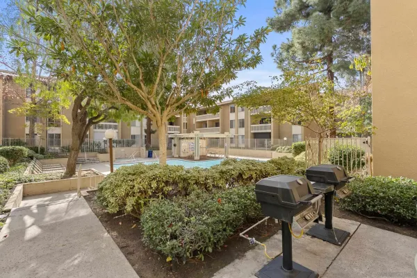 a view of a building with outdoor space