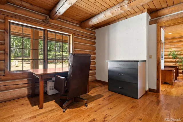 a view of a door and an outdoor space