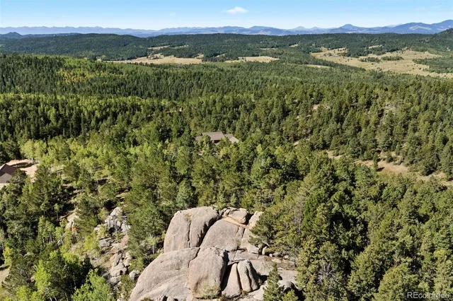 a view of an outdoor space and mountain view