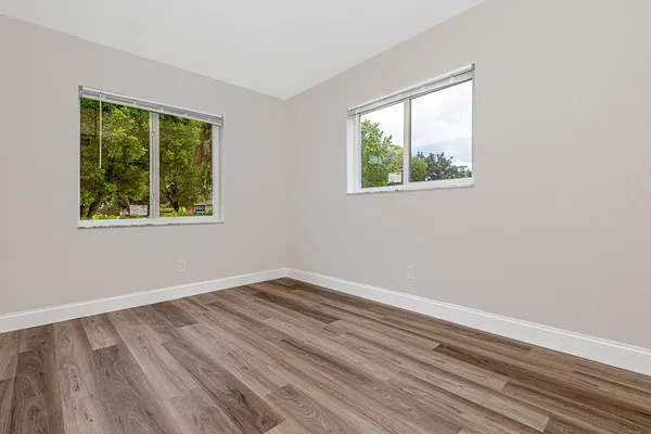 an empty room with a window