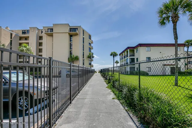 a view of a garden with a small yard